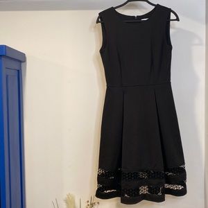 Black midi Calvin Klein dress size 2